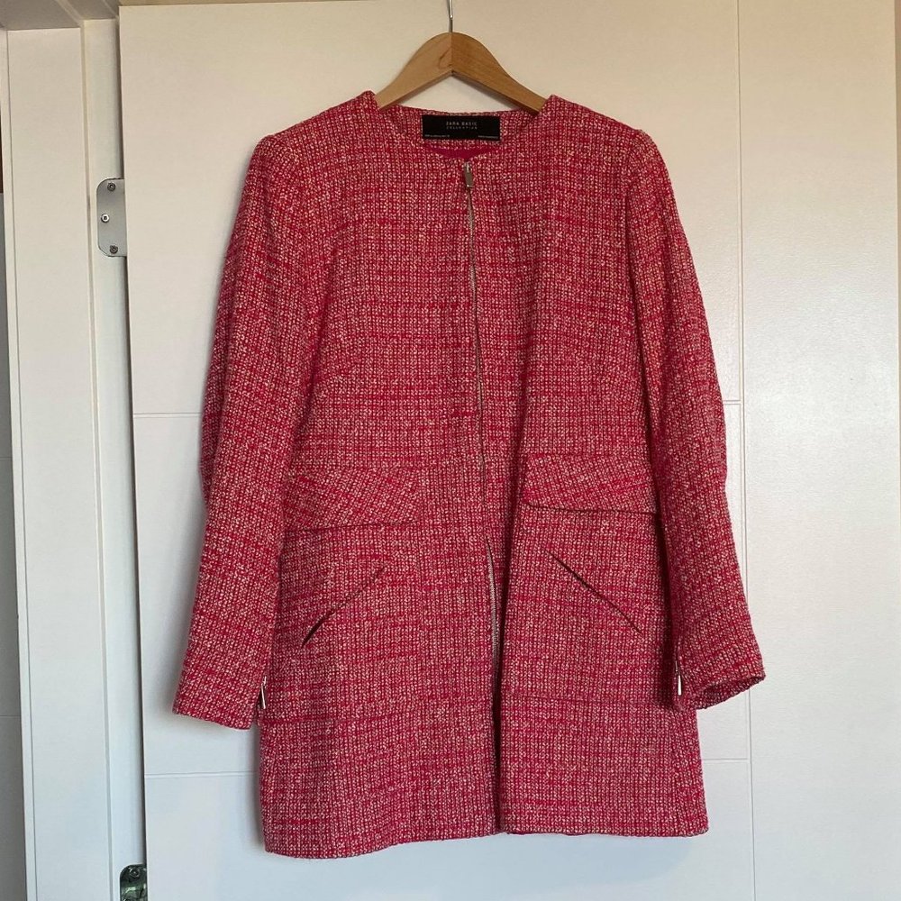 ZARA Pink Tweed Jacket